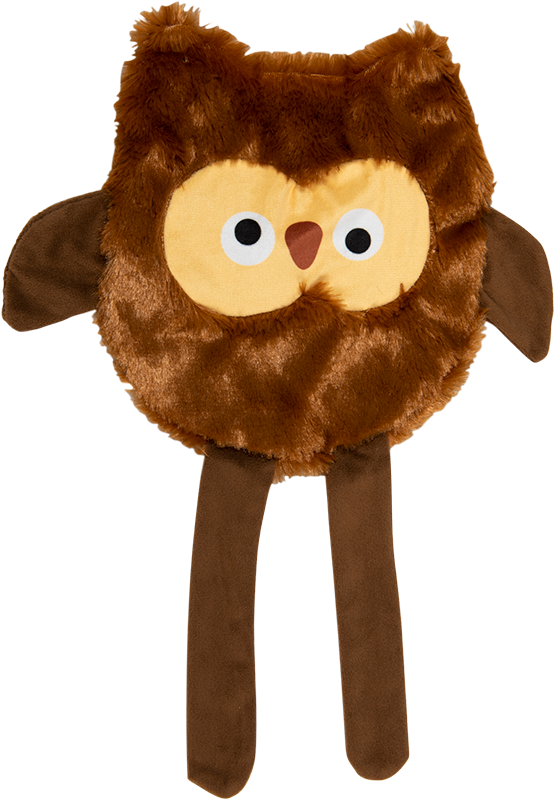 AB FLAT PLUSH TOY Hibou Brun-44cm