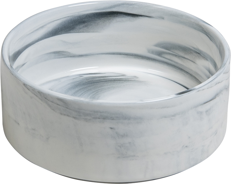 AB Ceramic Pet Bowl Marbled white-400ml 