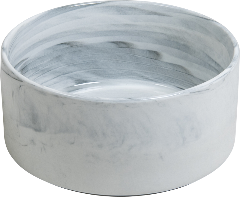AB Ceramic Pet Bowl Marbled white-850ml 