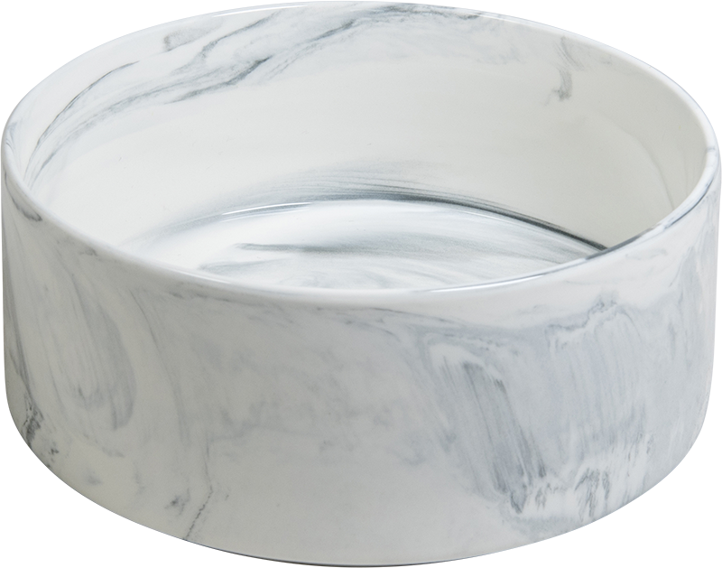 AB Ceramic Pet Bowl Marbled white-1800ml 