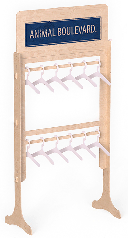 AB POS Wooden Display Vestes-104,8x50x210cm