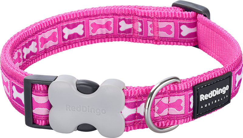 RD Collar Bone Yard Hot Pink-S 15mmx24-36cm
