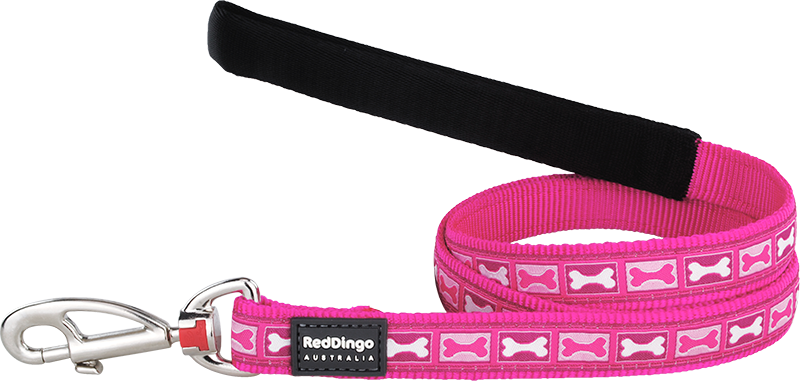 RD Laisse Courte Bone Yard Rose-L 25mmx1,2m
