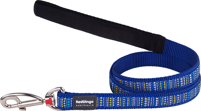 [L4-LD-DB-25] RD Laisse Courte Lotzadotz Bleu Foncé-L 25mmx1,2m
