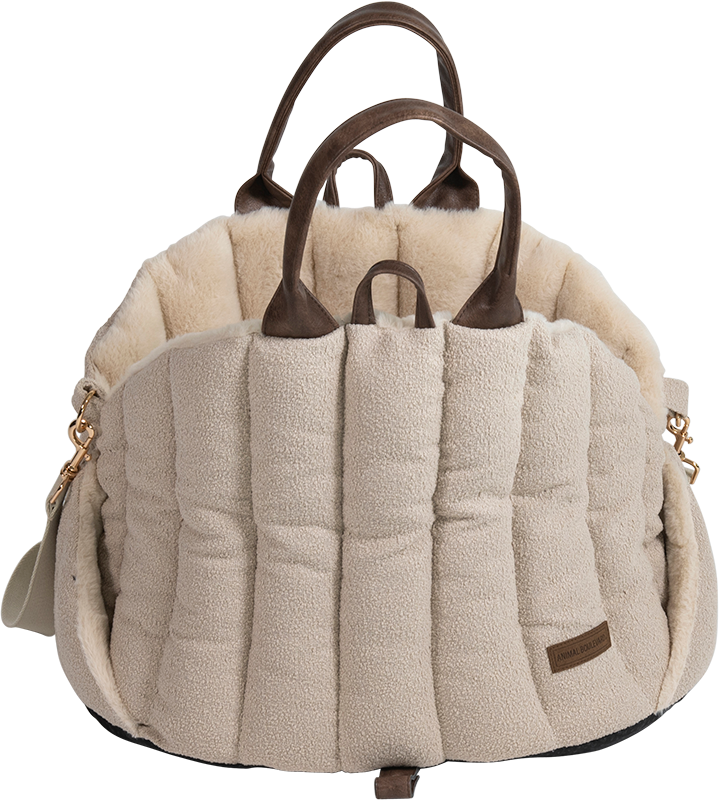 [AB10768] ​​AB HOME&AWAY Stadstas Diana Bouclé Beige-XS 50x30x35cm