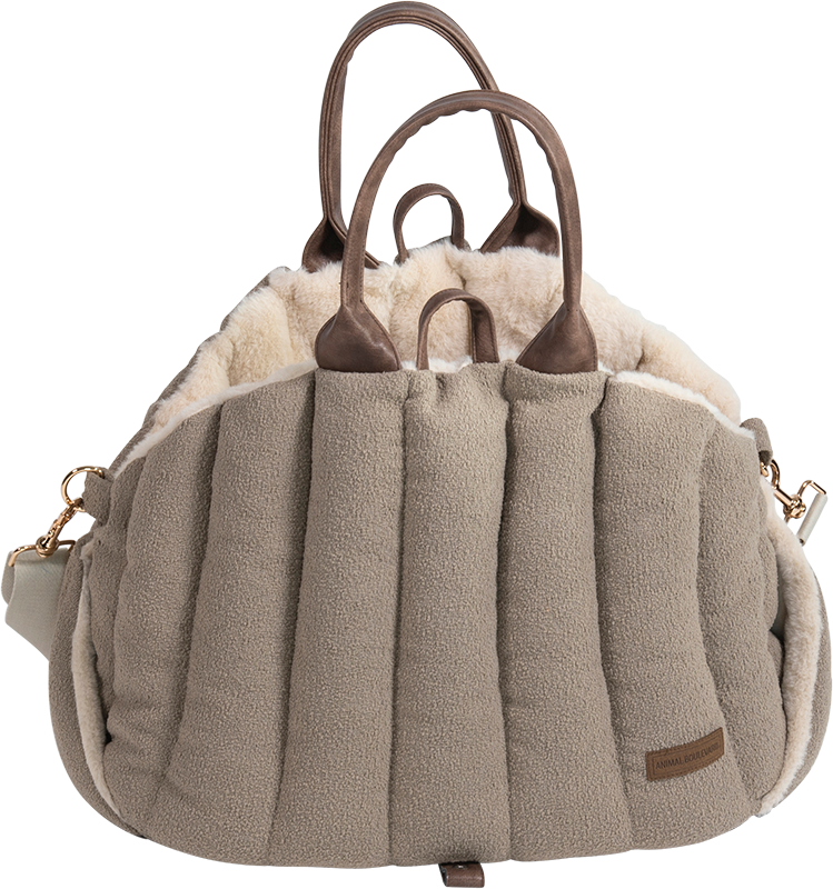 [AB10769] ​​AB HOME&AWAY Stadstas Diana Bouclé Bruin-XS 50x30x35cm