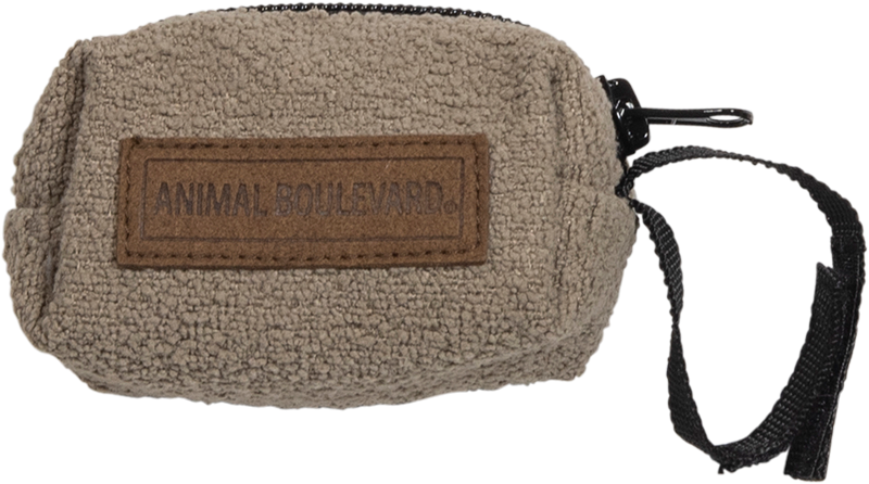 AB HOME&AWAY Poepzakhouder Bouclé Bruin- 8x4x4cm