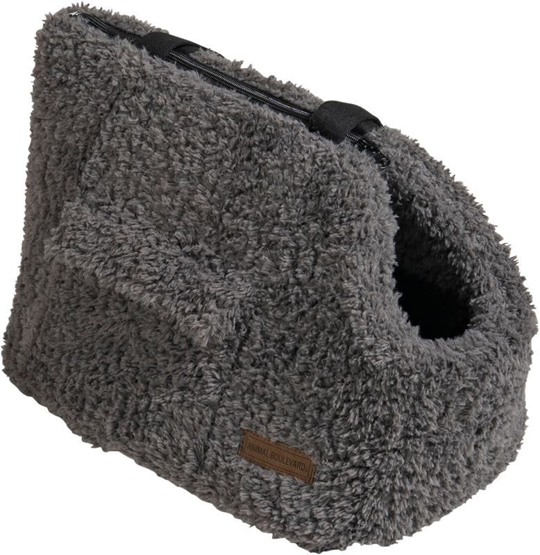 [AB12027] AB CURL PLUSH Draagtas Grijs-S 41x27x29cm