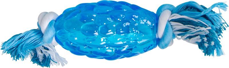 [AB50616] AB TPR TOY Dummy met Touw  Lichtblauw-8,5cm