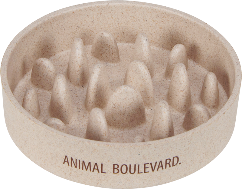 AB  Bamboe Slow Feeder Crème-14cm 