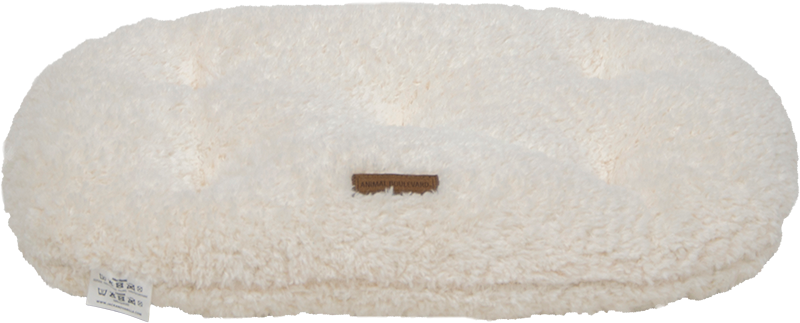 AB CURL PLUSH Oval cushion White-S 65x45x7cm