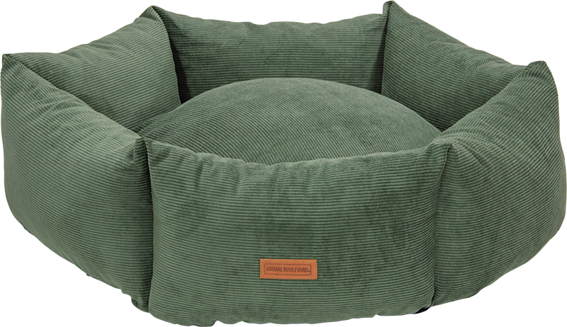 AB CORDUROY Hexagon Mand Mosgroen-XL 110x110x34cm