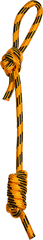 AB Noeud de Mâcher avec Boucle Jaune/Noir-40-50g 45cm