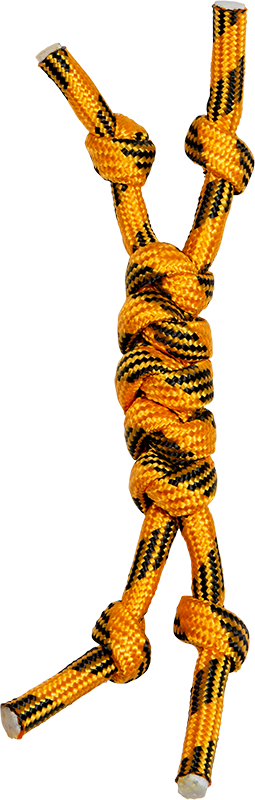 AB Chew Knot Yellow/Black-50-60g 26cm