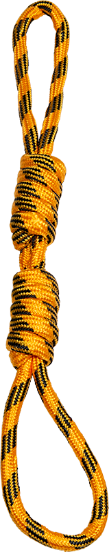 AB Noeud de Mâcher avec 2 Boucles Jaune/Noir-65-75g 49cm