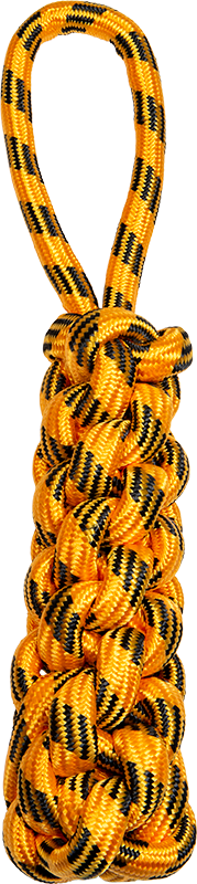 AB Noeud de Mâcher avec Boucle Jaune/Noir-380-400g 49cm