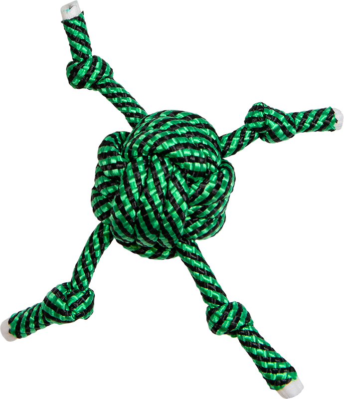 AB Rope Ball with 4 Knots Green/Black-75-85g 23cm
