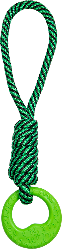 AB Chew Knot with Loop Green/Black-80-90g 37cm