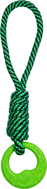 AB Noeud de Mâcher avec Boucle Vert/Noir-80-90g 37cm