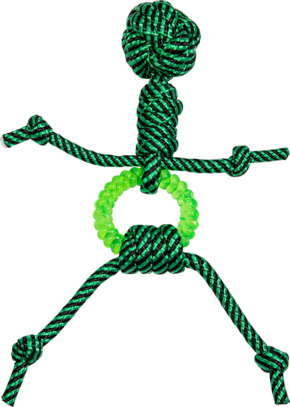 [AB50218] AB Rope Toy Green/Black-120-130g 35cm