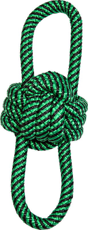 AB Rope Ball with 2 Loops Green/Black-230-240g 35cm