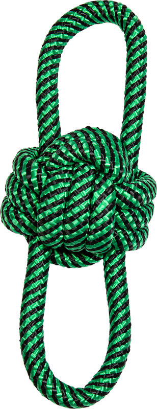 [AB50222] AB Rope Ball with 2 Loops Green/Black-230-240g 35cm