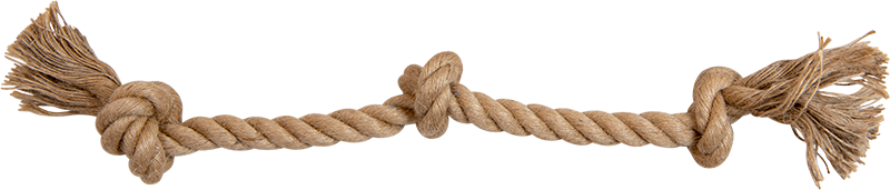 [AB50227] AB Pull Rope 3 Knots Natural-105-115g 44cm