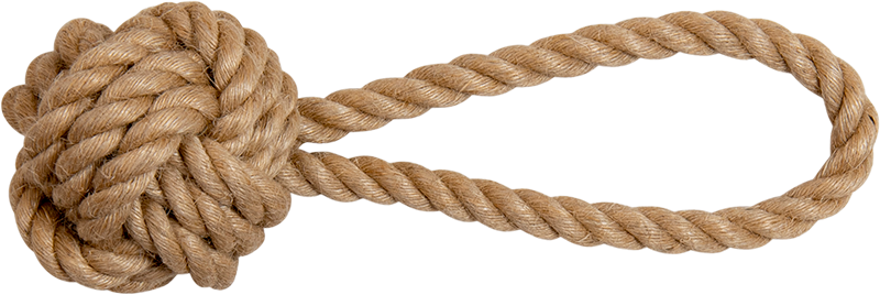[AB50232] AB Rope Ball with Loop Natural-65-75g 17cm
