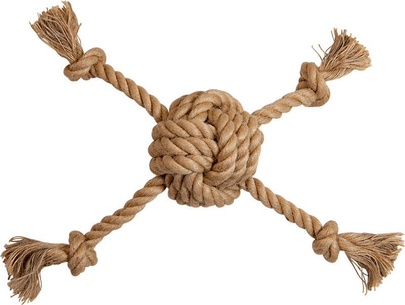 AB Rope Ball with 4 Knots Natural-265-275g 30cm