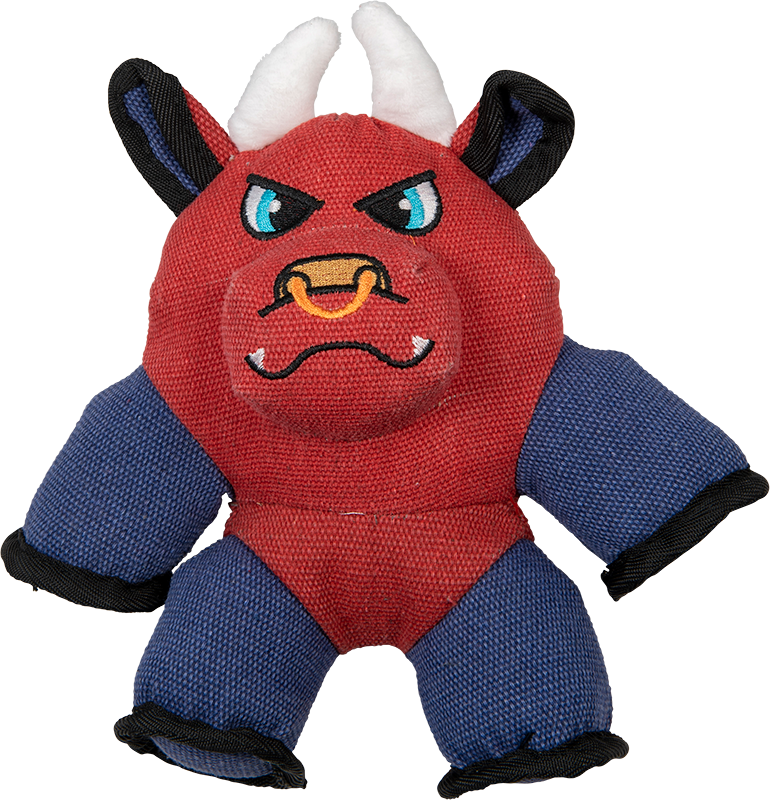 AB CANVAS TOY Stier Rood/Blauw- 24cm