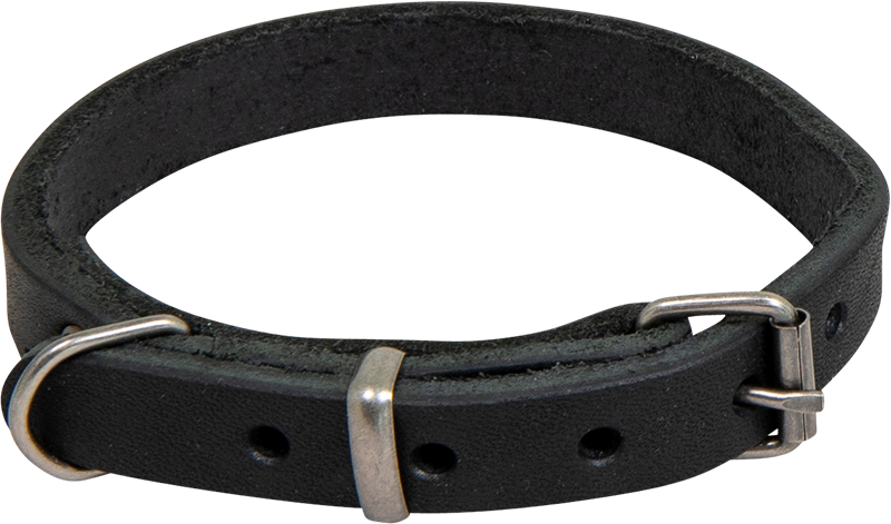 AB COUNTRY LEATHER Halsband Schwarz-12mmx21-27cm