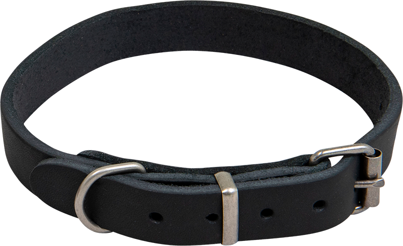 AB COUNTRY LEATHER Halsband Schwarz-18mmx34-46cm