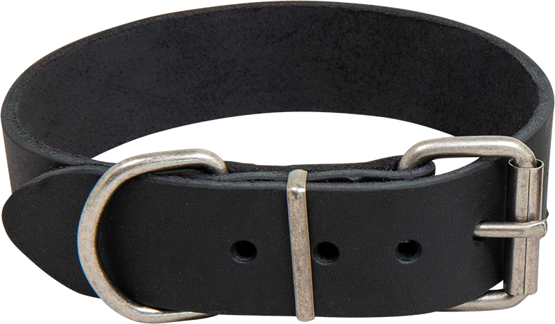 AB COUNTRY LEATHER HD Halsband Schwarz-35mmx50-58cm