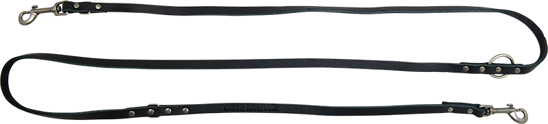 [AB30033] AB COUNTRY LEATHER Laisse mains libres Noir-12mmx200cm
