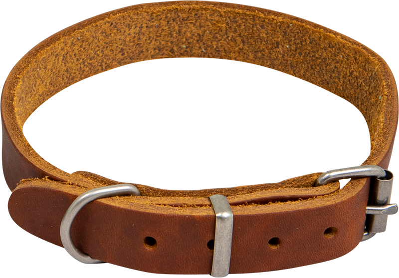AB COUNTRY LEATHER Halsband Cognac-16mmx25-36cm