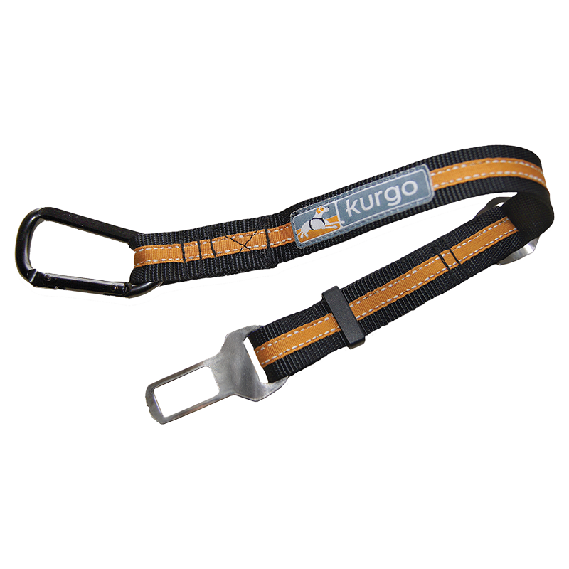 KURGO Direct to seat belt tether Black/Orange-38-56cm