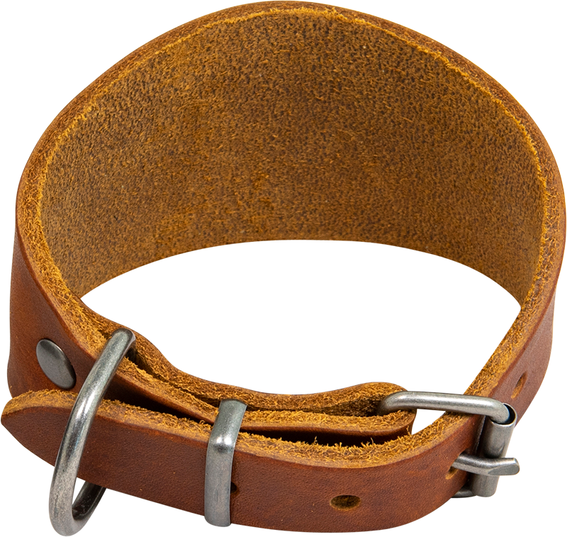 AB COUNTRY LEATHER Greyhound Halsband Cognac-35-40cm