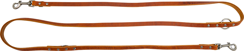 AB COUNTRY LEATHER Handenvrij leiband Cognac-12mmx200cm