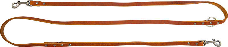 [AB30080] AB COUNTRY LEATHER HD freihändige Leine  Cognac-20mmx200cm