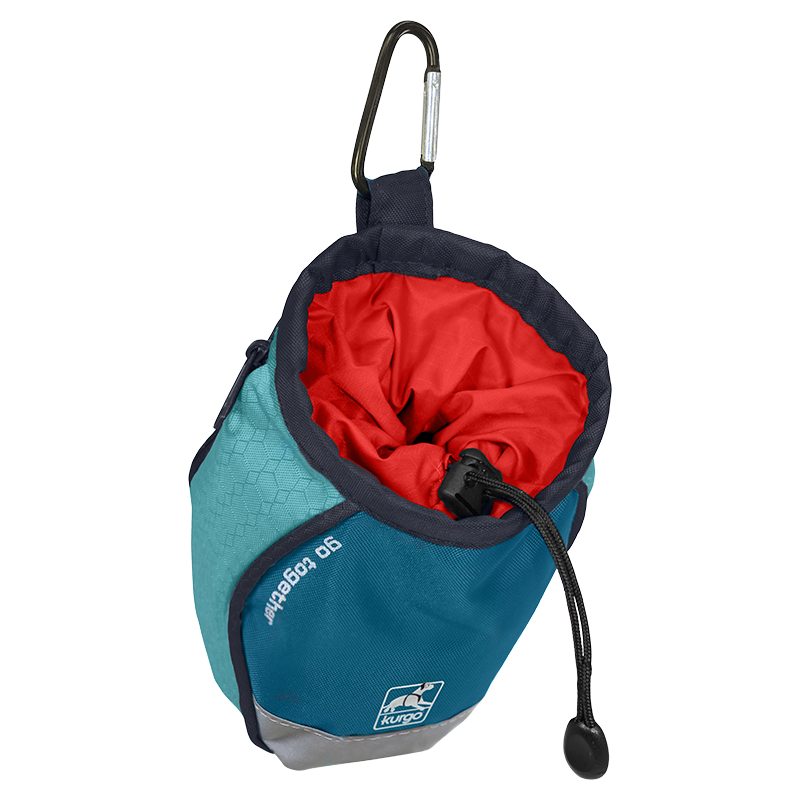 KURGO Go Stuff It Sac à collation Bleu- 14x7,5x1,5cm