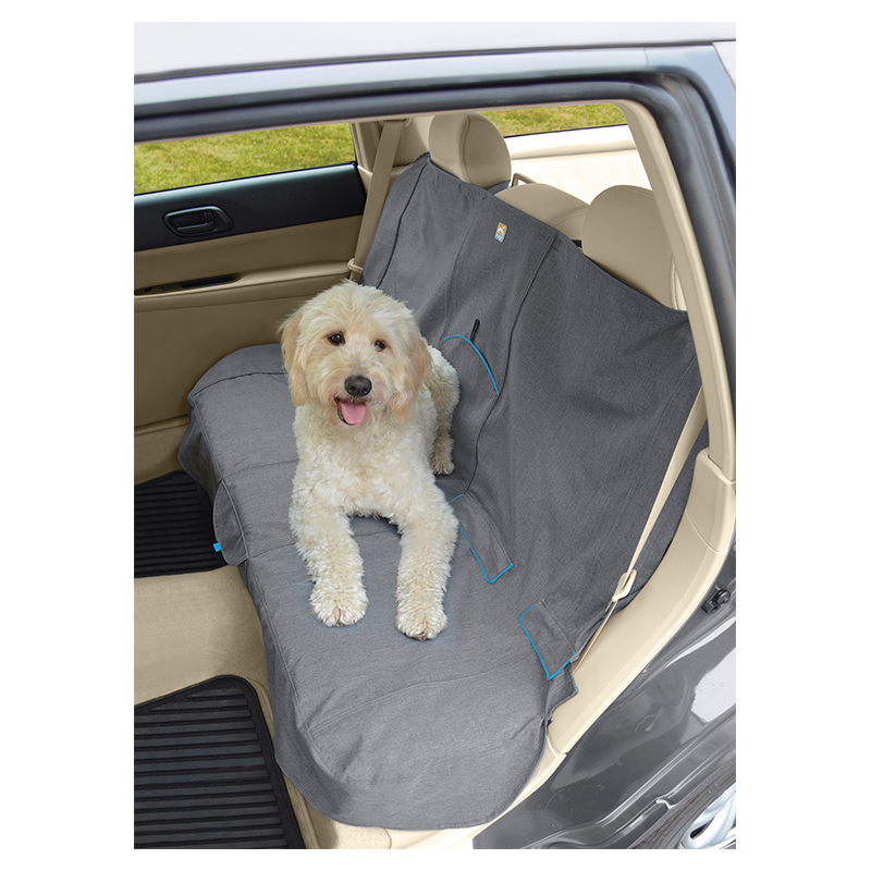 KURGO Heather Protection du siège arrière Gris/Bleu-B140cm