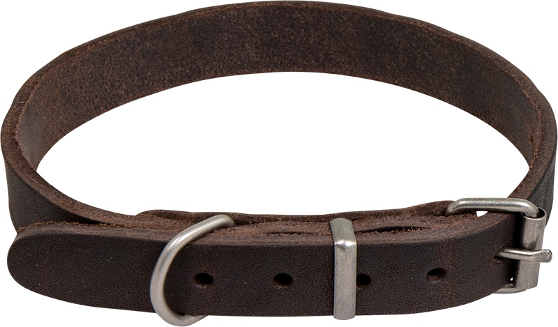 AB COUNTRY LEATHER Collar Brown-12mmx21-27cm