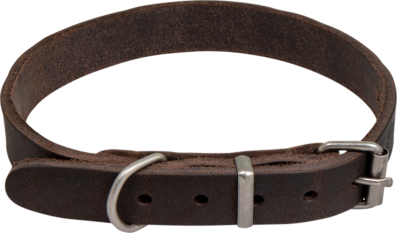 AB COUNTRY LEATHER Halsband Braun-18mmx30-41cm