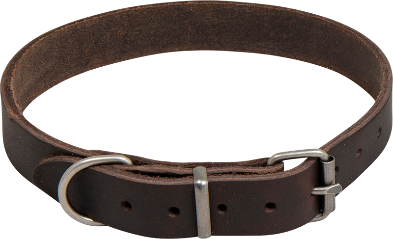 AB COUNTRY LEATHER Collar Brown-18mmx34-46cm