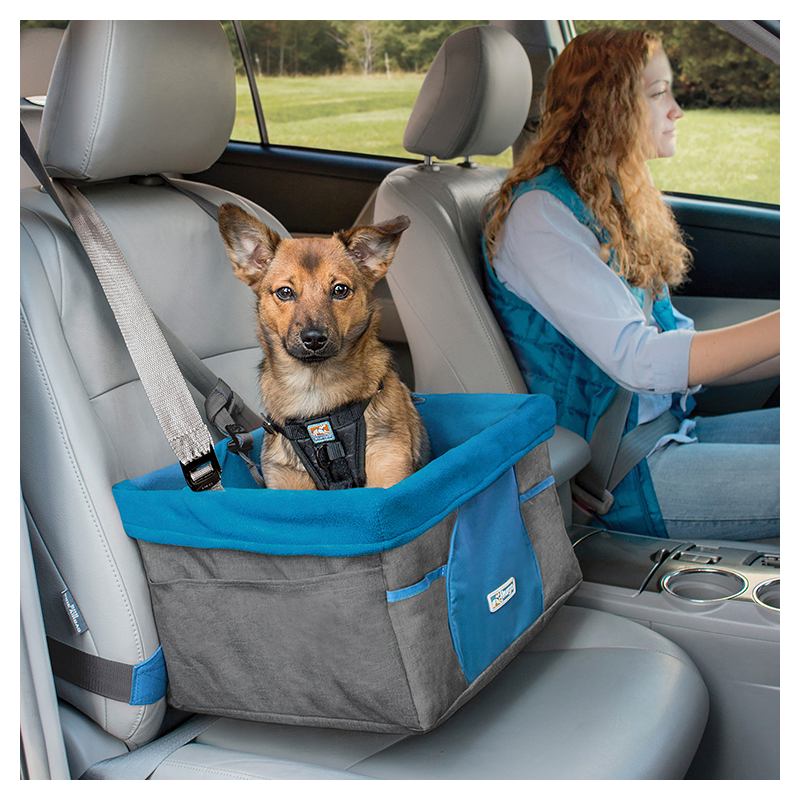 KURGO Heather Autositz Grau/Blau-30x40x20cm