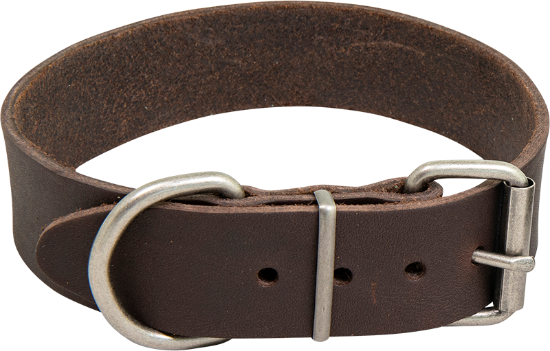 AB COUNTRY LEATHER Collier HD Brun-35mmx30-38cm