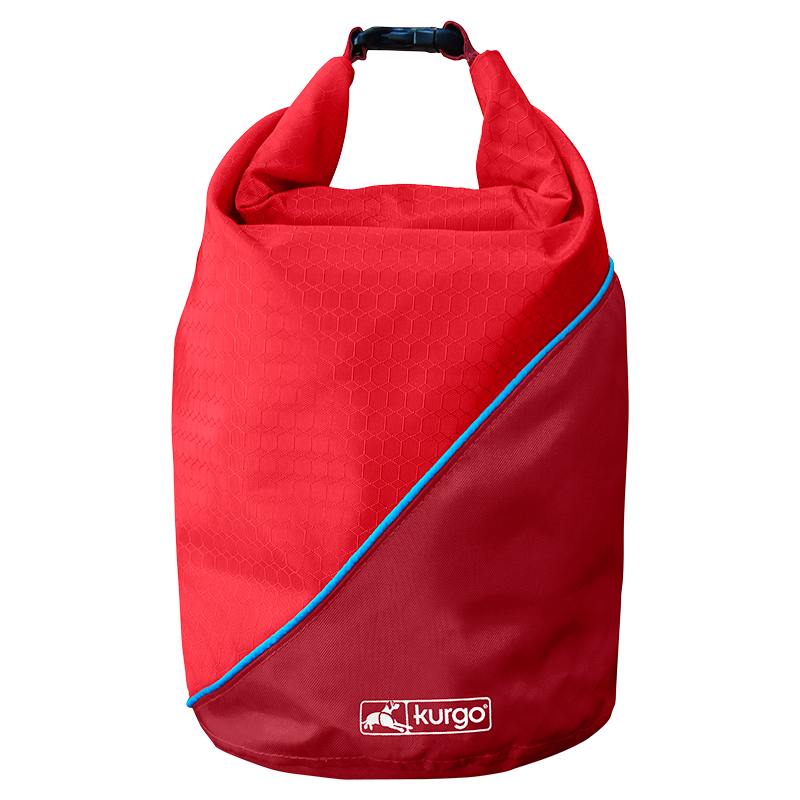 KURGO Kibble Sac de transport de nourriture Rouge-2,2kg 18x18x36cm