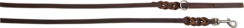 AB COUNTRY LEATHER Laisse longue tressée Brun-12mmx180cm