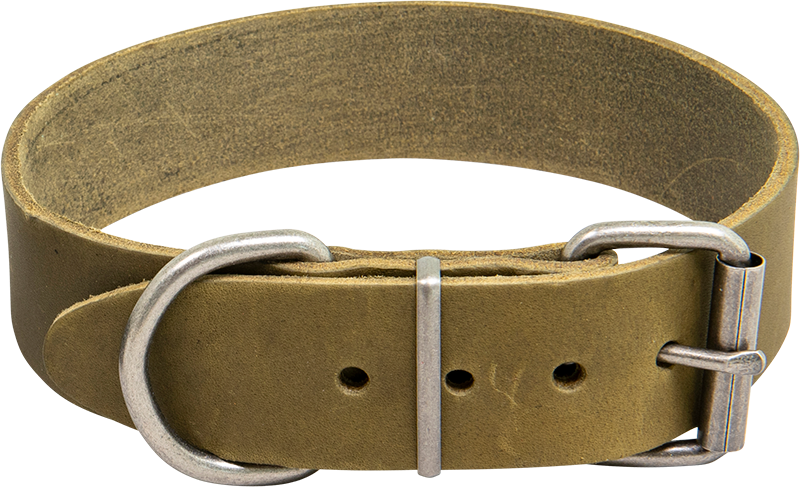 AB COUNTRY LEATHER HD collar Olive-35mmx40-48cm