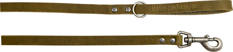[AB30166] AB COUNTRY LEATHER Leine Olive-16mmx130cm